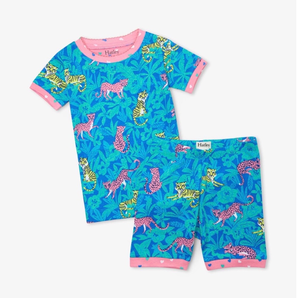 Jungle Cats Organic Cotton Short Pajama Set